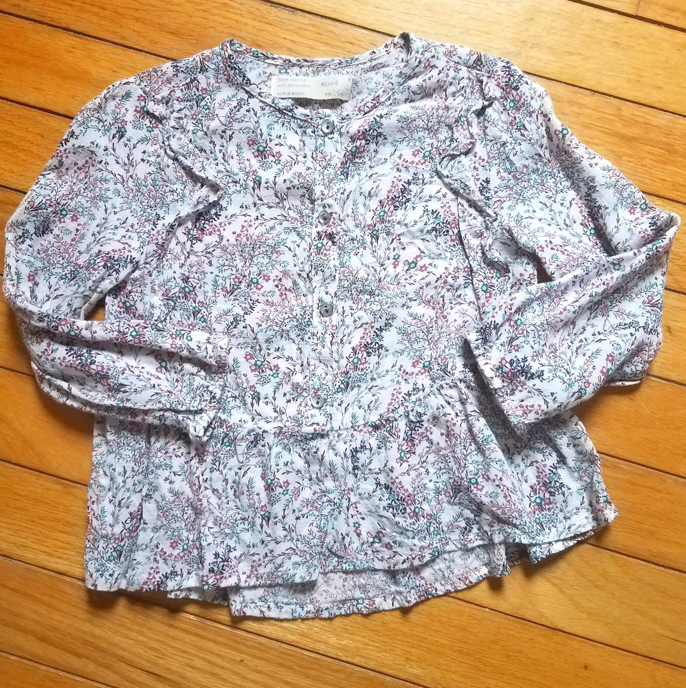 Zara girls size 4 pattern shirt